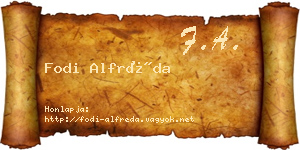 Fodi Alfréda névjegykártya